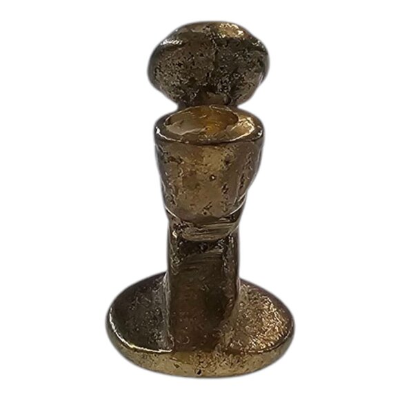 Praying Kneeling Angel Candle Holder 1.5" Miniature Vintage Brass Bronze Solid - Picture 8 of 11